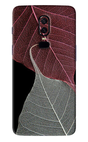 Leaf Pattern OnePlus 6 Back Skin Wrap
