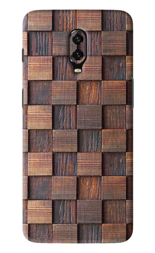 Wooden Cube Design OnePlus 6T Back Skin Wrap