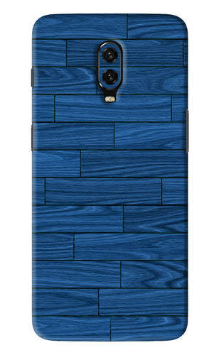 Blue Wooden Texture OnePlus 6T Back Skin Wrap
