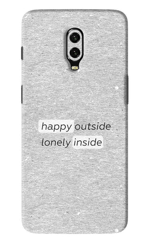 Happy Outside Lonely Inside OnePlus 6T Back Skin Wrap