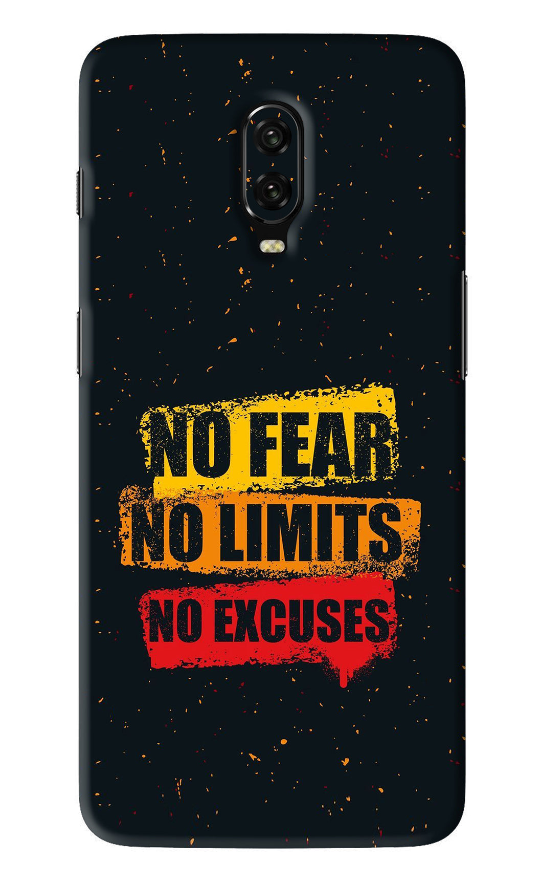 No Fear No Limits No Excuses OnePlus 6T Back Skin Wrap
