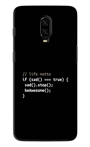 Life Motto Code OnePlus 6T Back Skin Wrap
