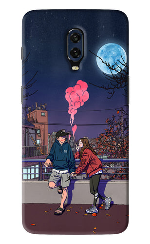 Chilling Couple OnePlus 6T Back Skin Wrap