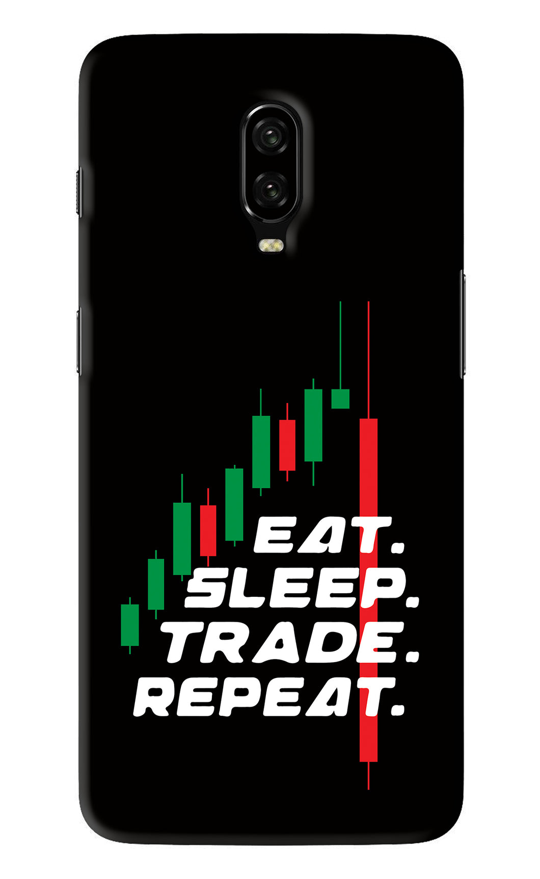 Eat Sleep Trade Repeat OnePlus 6T Back Skin Wrap