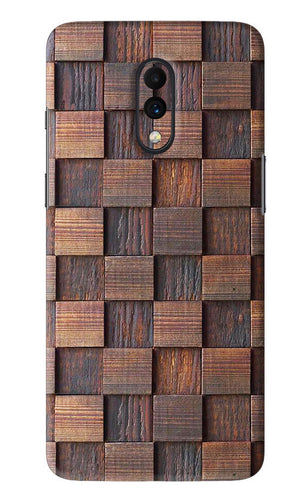 Wooden Cube Design OnePlus 7 Back Skin Wrap