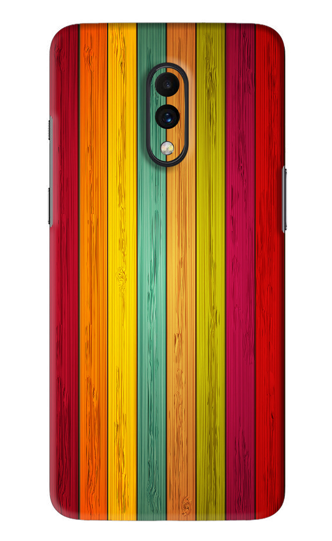 Multicolor Wooden OnePlus 7 Back Skin Wrap