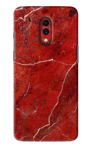 Red Marble Design OnePlus 7 Back Skin Wrap