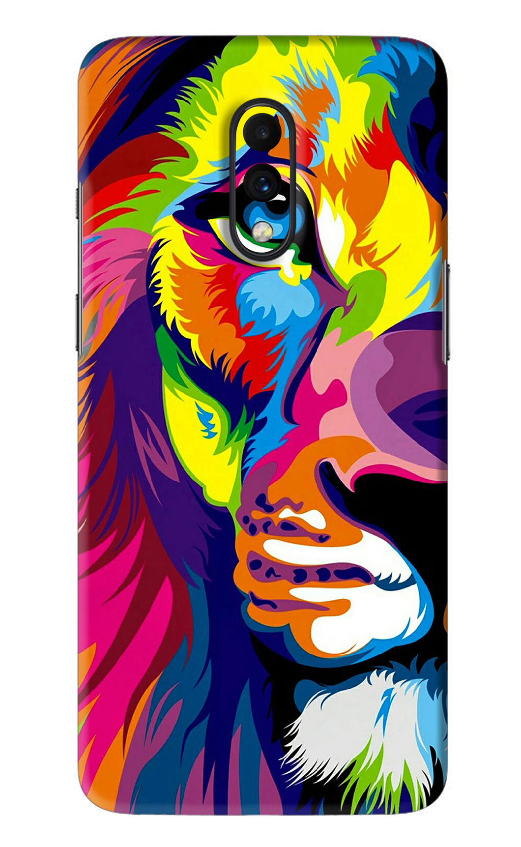 Lion Half Face OnePlus 7 Back Skin Wrap