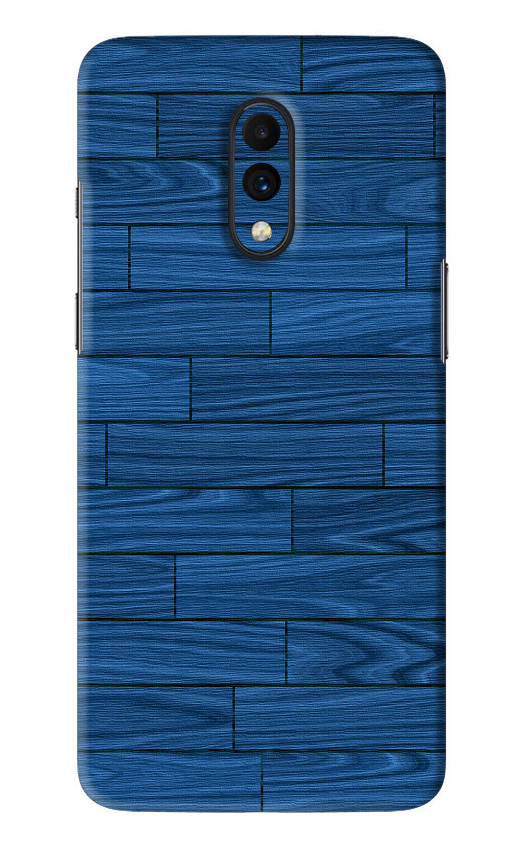 Blue Wooden Texture OnePlus 7 Back Skin Wrap