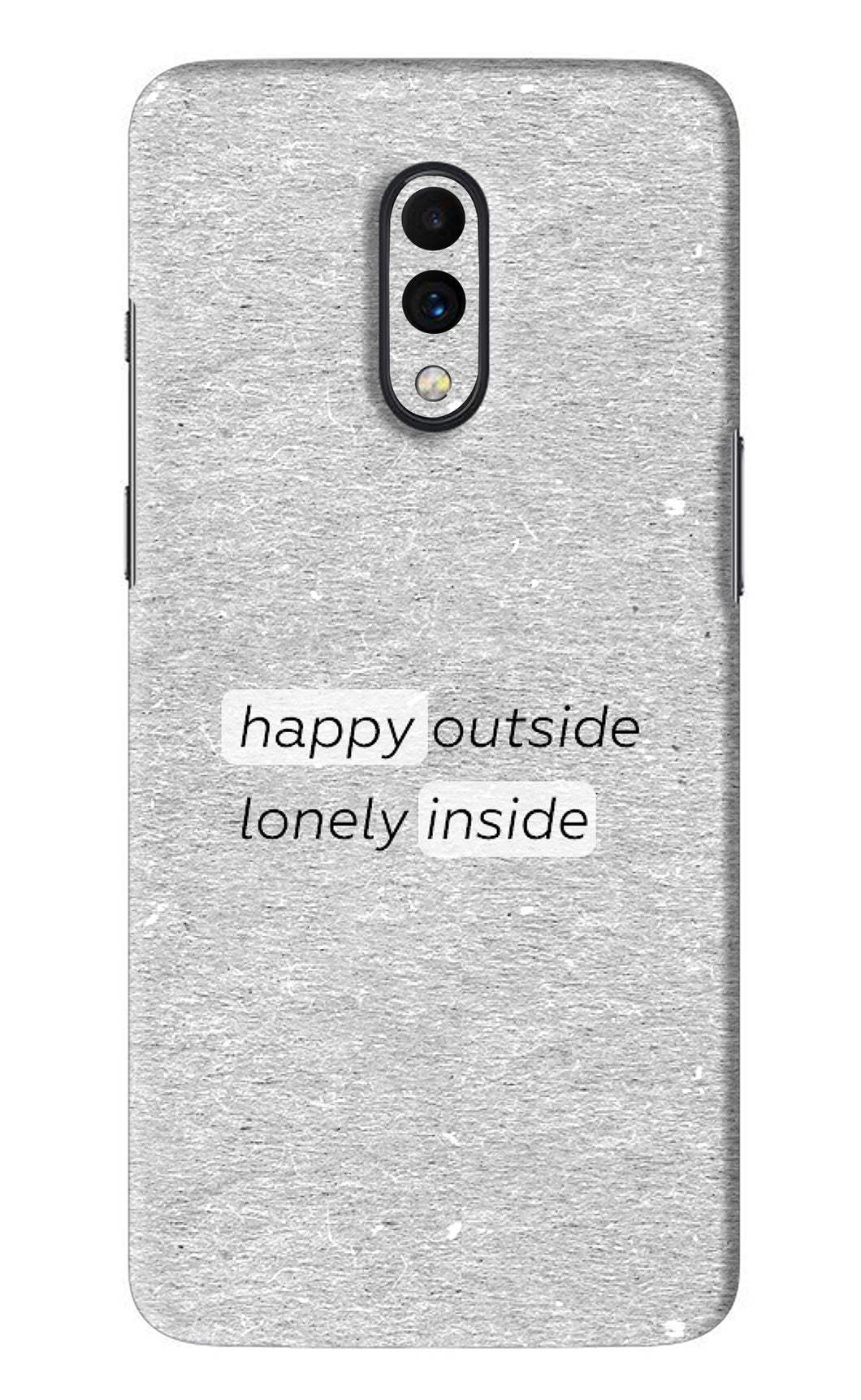 Happy Outside Lonely Inside OnePlus 7 Back Skin Wrap