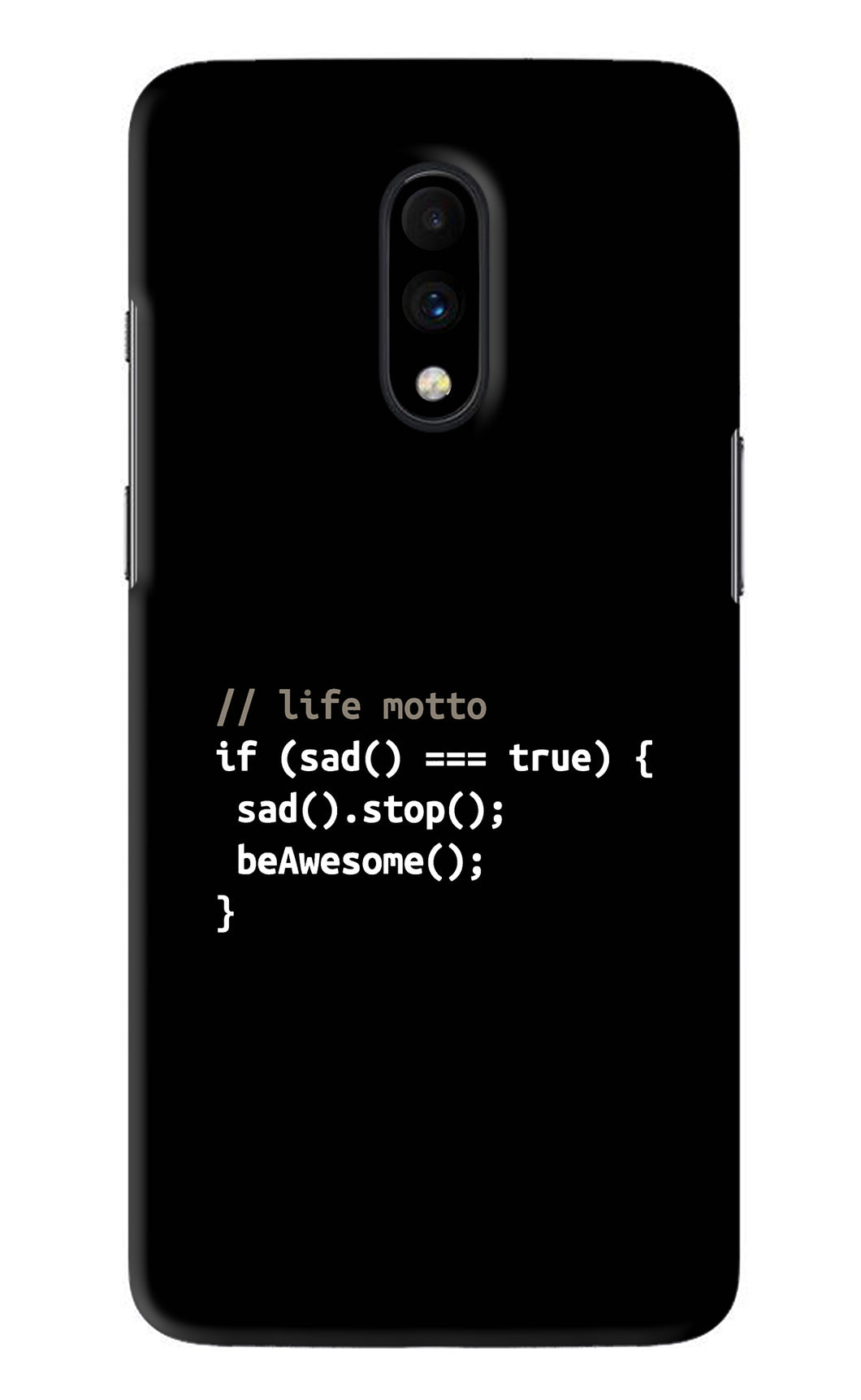 Life Motto Code OnePlus 7 Back Skin Wrap