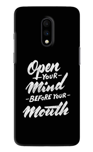 Open Your Mind Before Your Mouth OnePlus 7 Back Skin Wrap