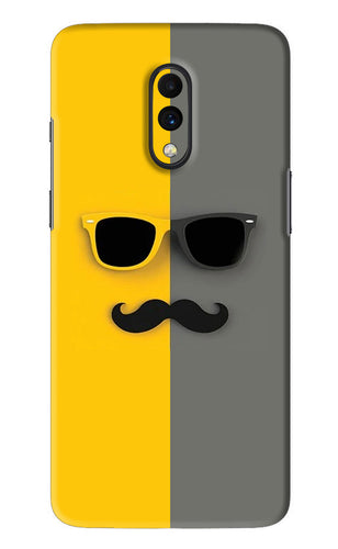 Sunglasses with Mustache OnePlus 7 Back Skin Wrap
