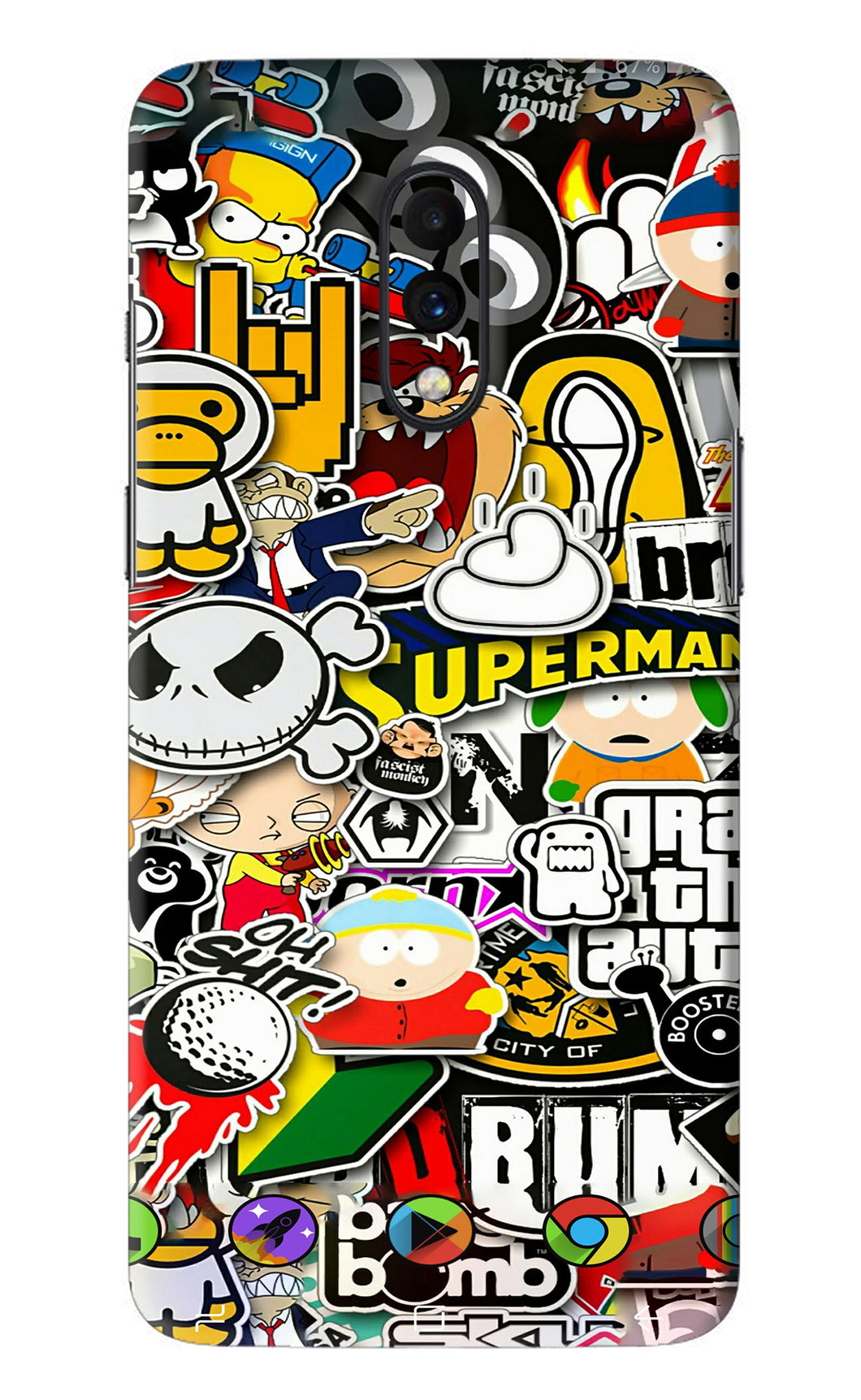 Sticker Bomb OnePlus 7 Back Skin Wrap