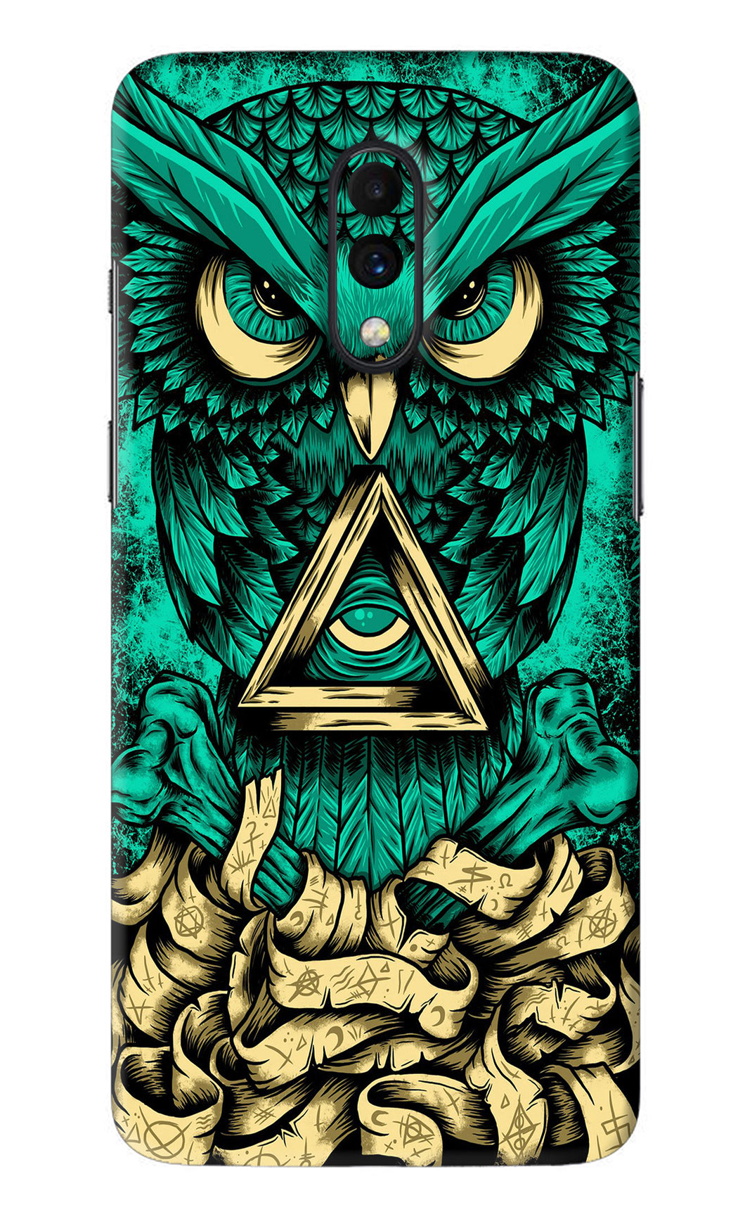 Green Owl OnePlus 7 Back Skin Wrap