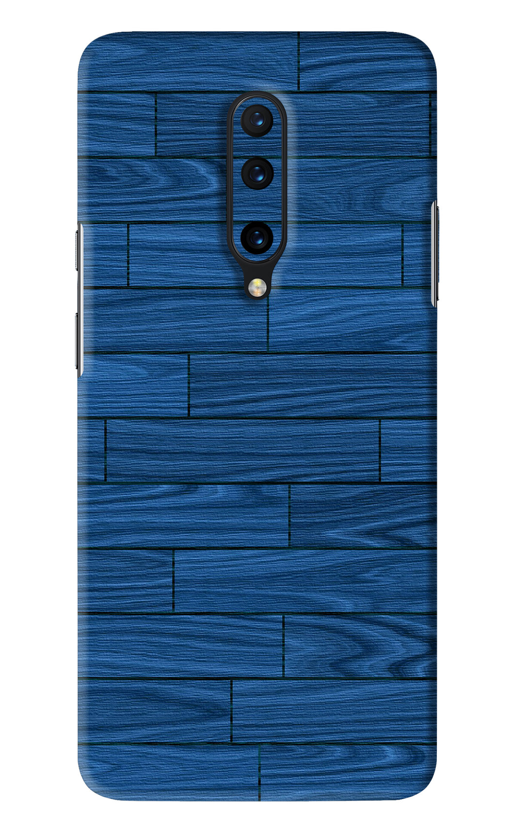 Blue Wooden Texture OnePlus 7 Pro Back Skin Wrap