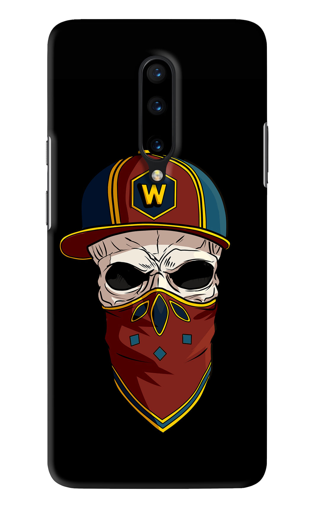 Skull OnePlus 7 Pro Back Skin Wrap
