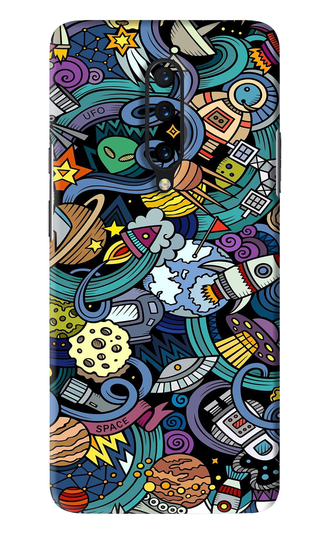 Space Abstract OnePlus 7 Pro Back Skin Wrap