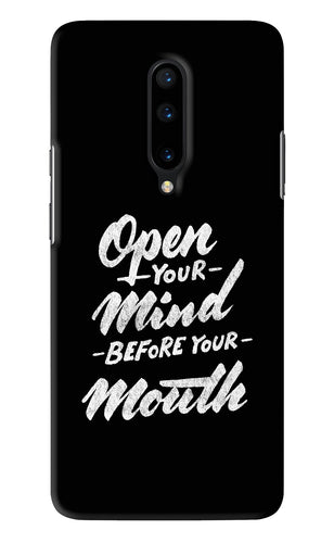 Open Your Mind Before Your Mouth OnePlus 7 Pro Back Skin Wrap