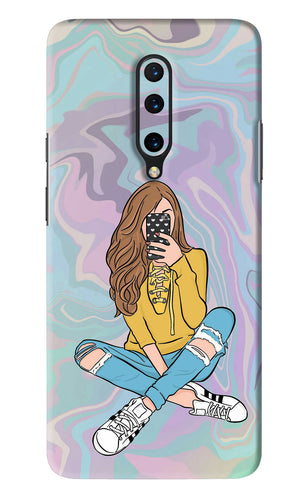 Selfie Girl OnePlus 7 Pro Back Skin Wrap