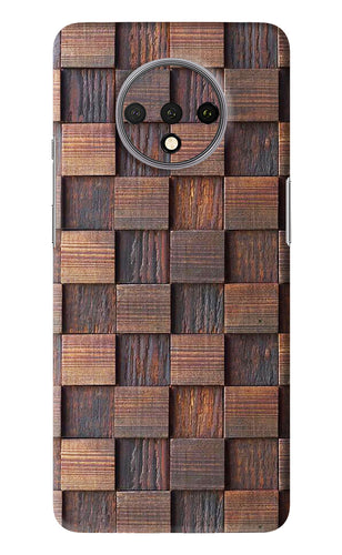 Wooden Cube Design OnePlus 7T Back Skin Wrap