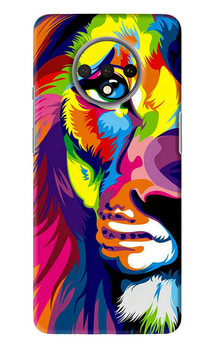 Lion Half Face OnePlus 7T Back Skin Wrap