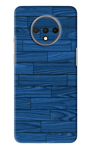 Blue Wooden Texture OnePlus 7T Back Skin Wrap