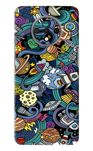 Space Abstract OnePlus 7T Back Skin Wrap