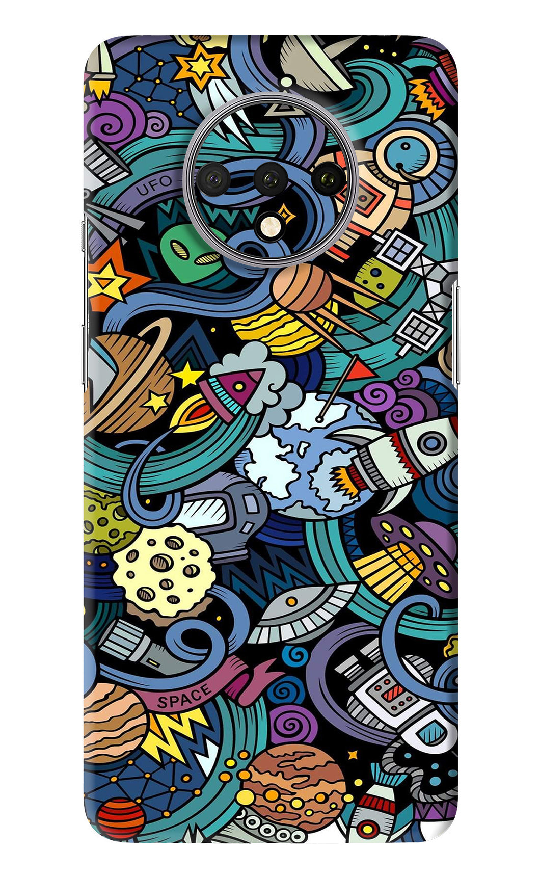 Space Abstract OnePlus 7T Back Skin Wrap