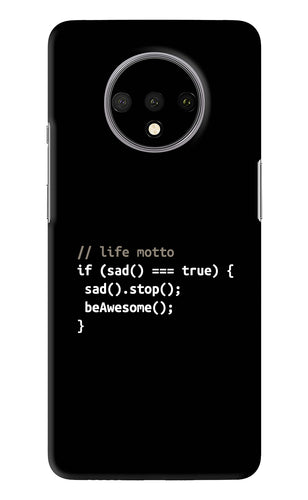 Life Motto Code OnePlus 7T Back Skin Wrap