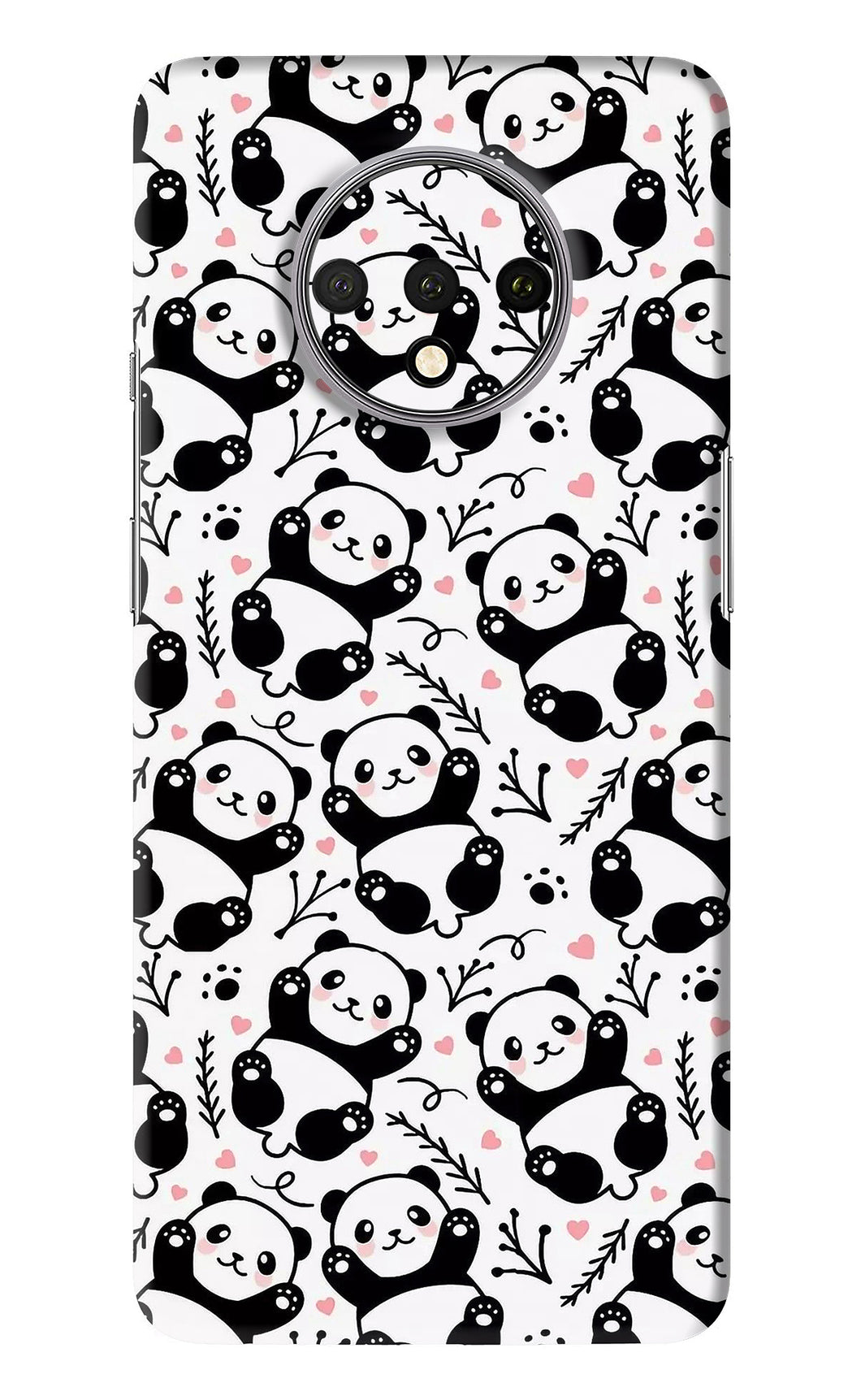 Cute Panda OnePlus 7T Back Skin Wrap