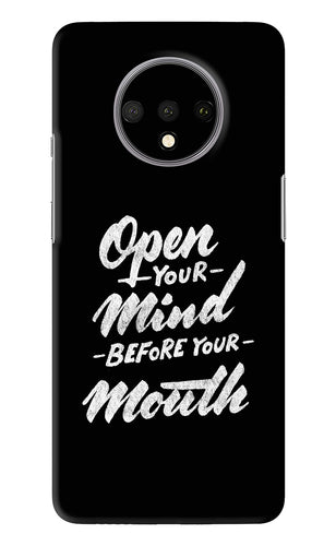 Open Your Mind Before Your Mouth OnePlus 7T Back Skin Wrap