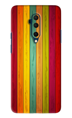 Multicolor Wooden OnePlus 7T Pro Back Skin Wrap