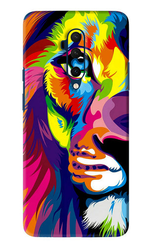 Lion Half Face OnePlus 7T Pro Back Skin Wrap