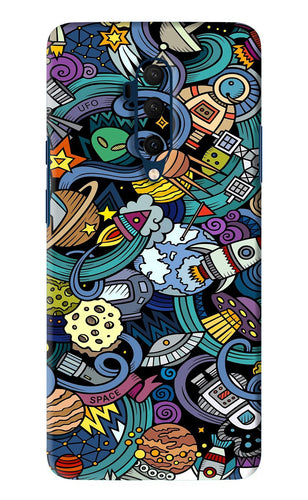 Space Abstract OnePlus 7T Pro Back Skin Wrap
