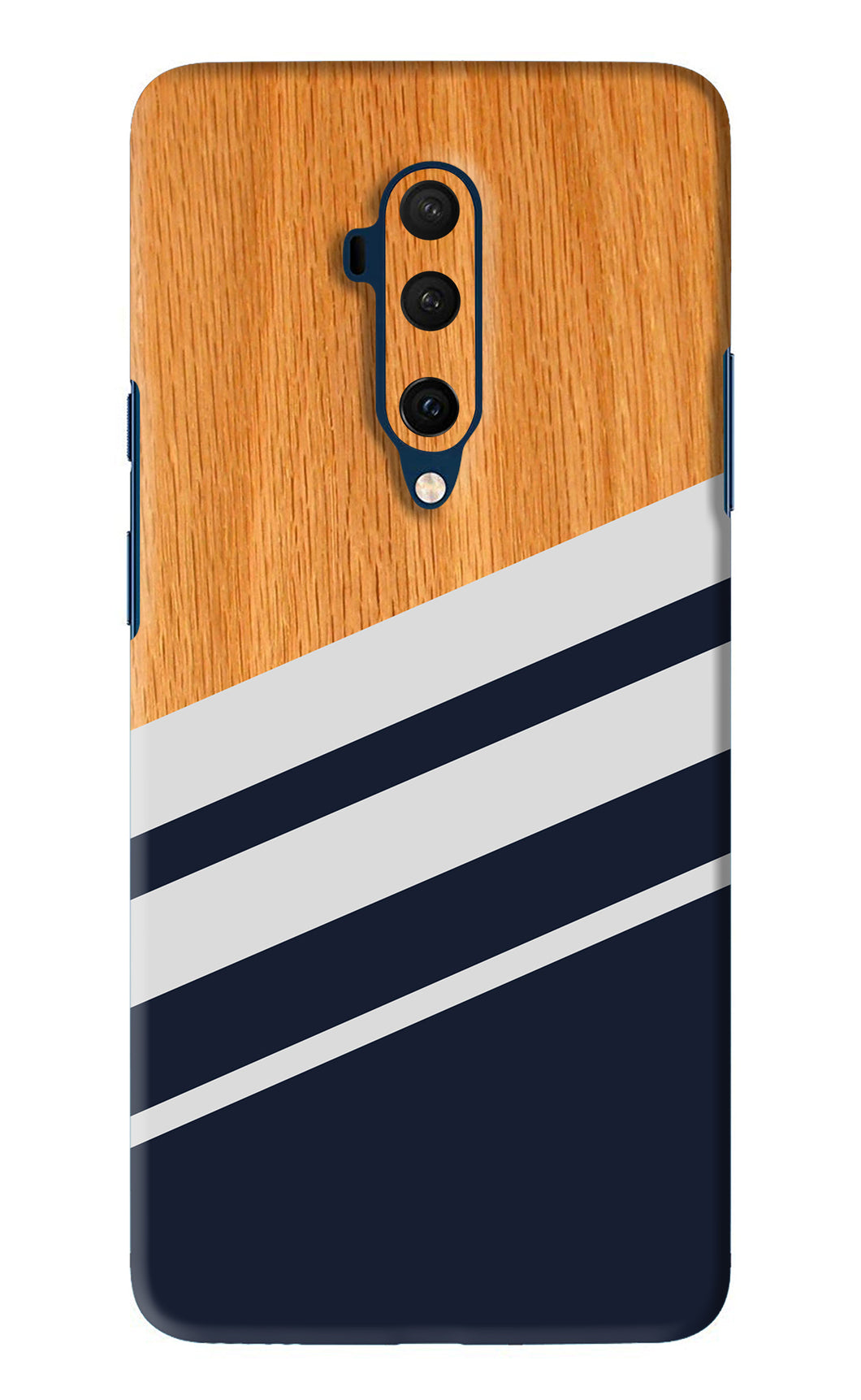 Black And White Wooden OnePlus 7T Pro Back Skin Wrap