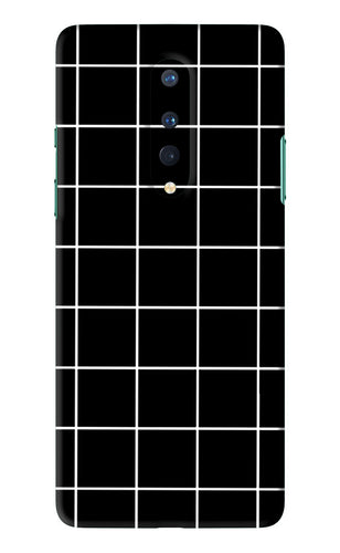 White Grid OnePlus 8 Back Skin Wrap