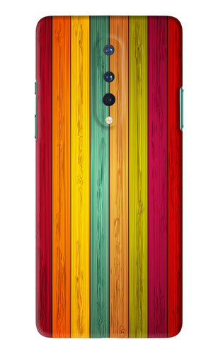 Multicolor Wooden OnePlus 8 Back Skin Wrap