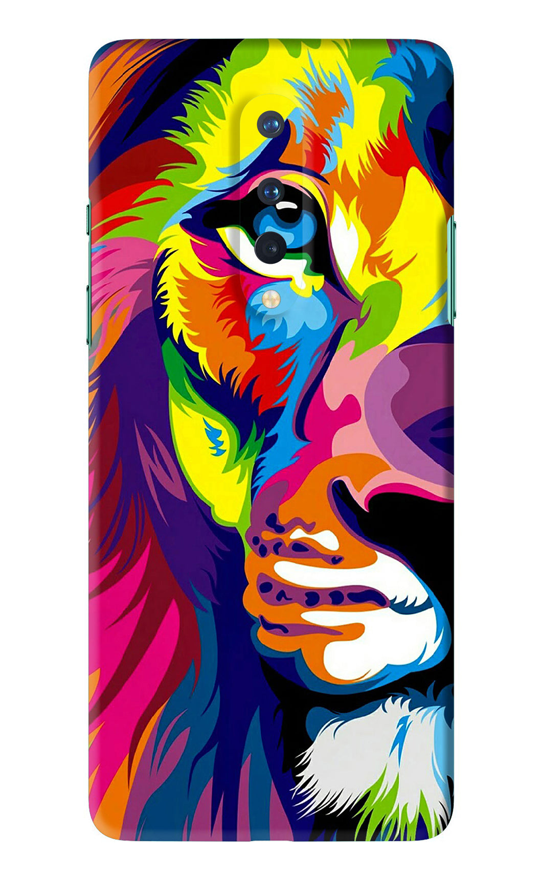 Lion Half Face OnePlus 8 Back Skin Wrap