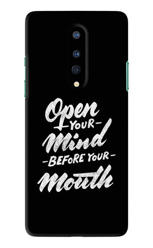 Open Your Mind Before Your Mouth OnePlus 8 Back Skin Wrap