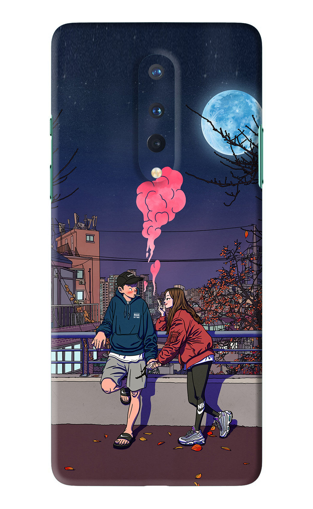Chilling Couple OnePlus 8 Back Skin Wrap