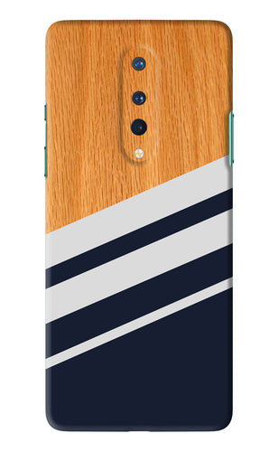 Black And White Wooden OnePlus 8 Back Skin Wrap