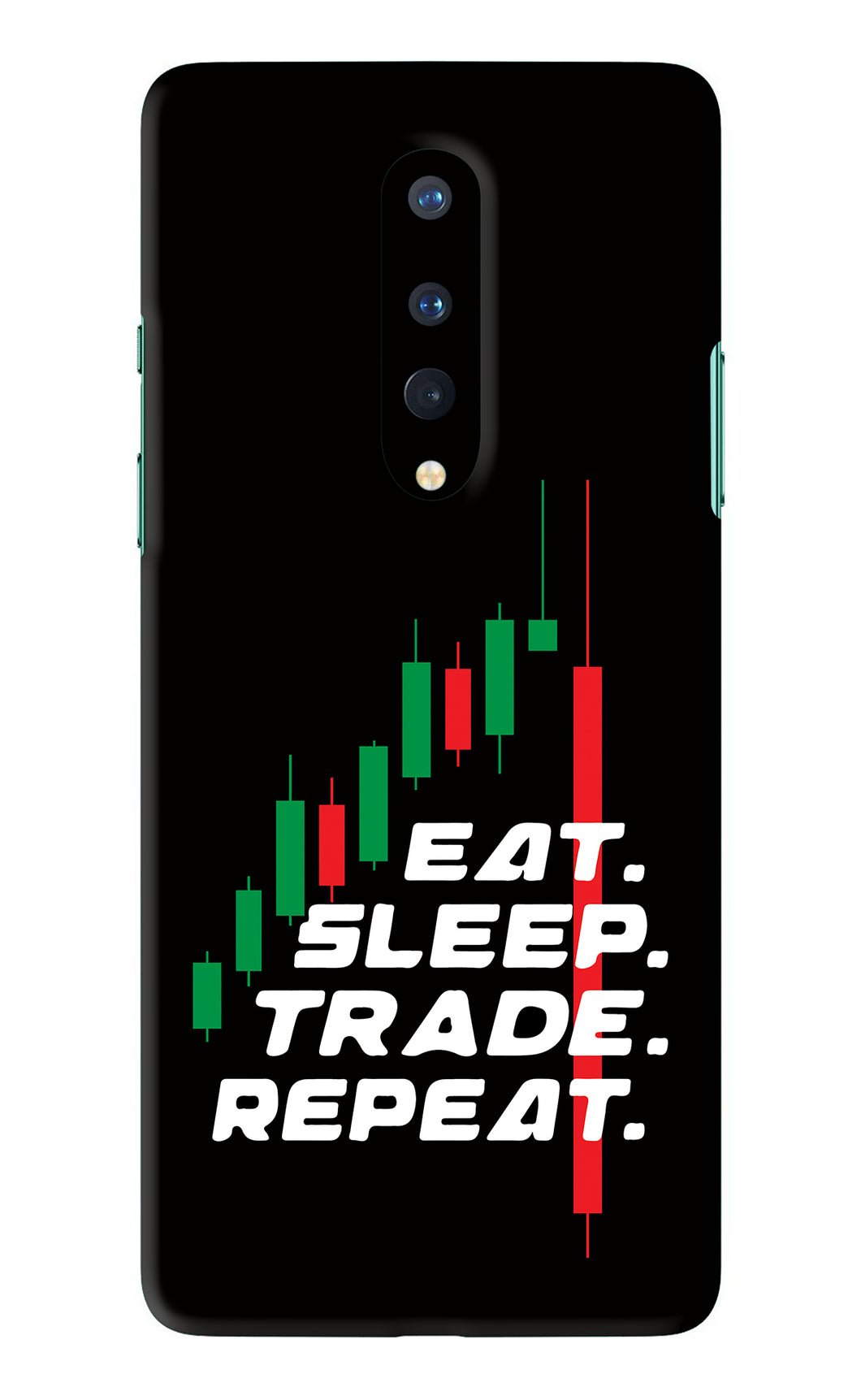 Eat Sleep Trade Repeat OnePlus 8 Back Skin Wrap