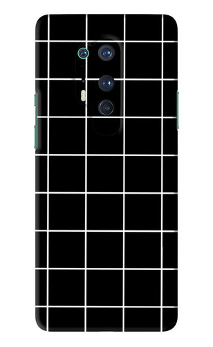 White Grid OnePlus 8 Pro Back Skin Wrap