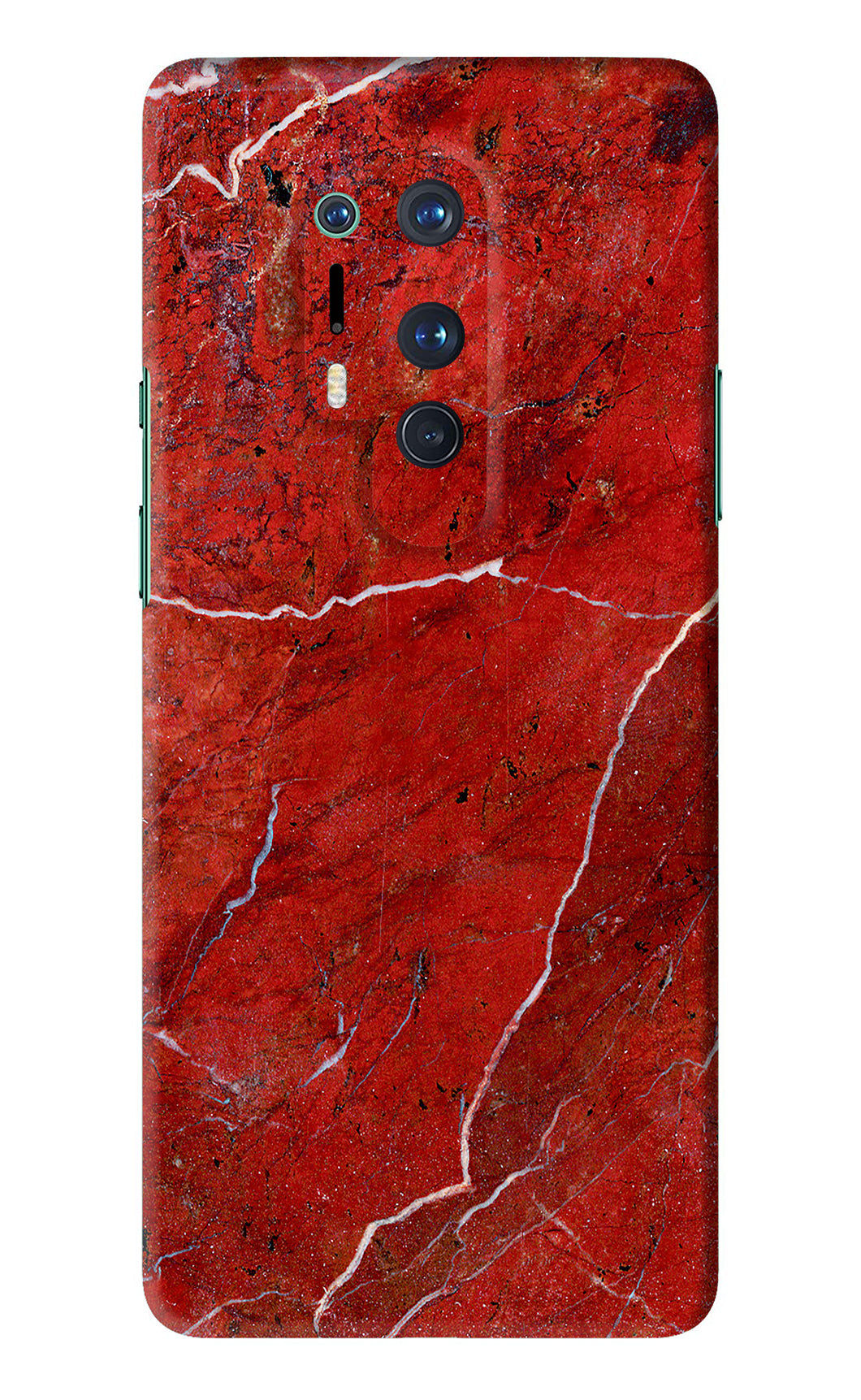 Red Marble Design OnePlus 8 Pro Back Skin Wrap