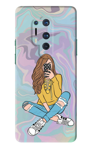Selfie Girl OnePlus 8 Pro Back Skin Wrap
