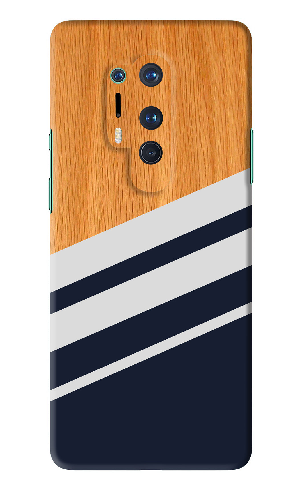Black And White Wooden OnePlus 8 Pro Back Skin Wrap