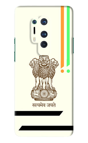 Satyamev Jayate Brown Logo OnePlus 8 Pro Back Skin Wrap