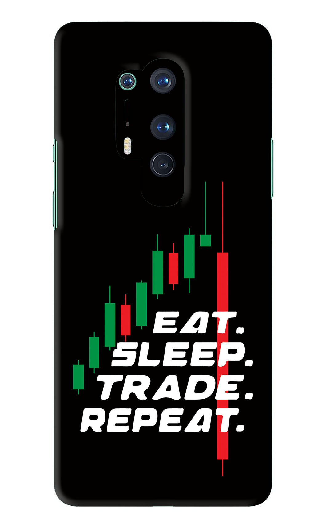Eat Sleep Trade Repeat OnePlus 8 Pro Back Skin Wrap