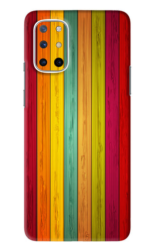 Multicolor Wooden OnePlus 8T Back Skin Wrap